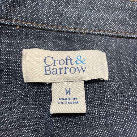 Croft & Barrow- Dark Wash Jean Jacket size M - Picture 7 of 11